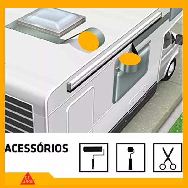 Manta Asfáltica Multiseal Alumínio 10cm X 10m Sika - 2 Rolos Imagem de Manta Asfáltica Multiseal Alumínio 10cm X 10m Sika - 2 Rolos