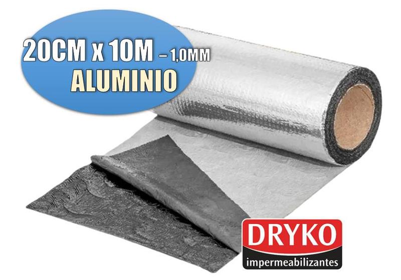 Imagem de Manta Asfaltica / Térmica Vedatudo Alumínio 20cm X 10m 1,0mm Dryko