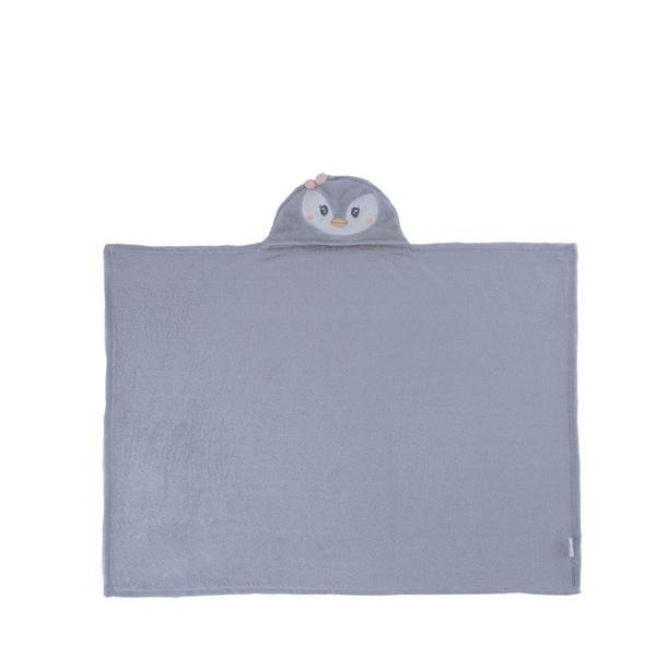 Manta Bebê c/ Capuz 75X100cm Pinguim -Cinza- Pimpolho Imagem de Manta Bebê c/ Capuz 75X100cm Pinguim -Cinza- Pimpolho