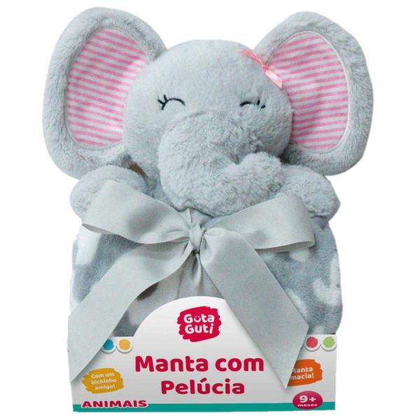 Imagem de Manta Bebê Cobertor de Bebê Infantil Com Animal Pelúcia - GUTA GUTI