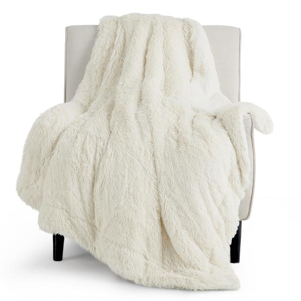 Imagem de Manta Bedsure Faux Fur Twin Cream 150x200cm - 640 GSM