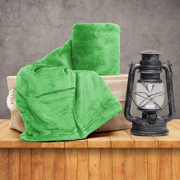 Imagem de Manta casal flannel  liso - verde 140156