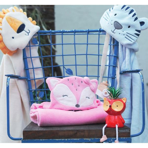Manta Cobertor Bebê com Capuz Bichinhos Flannel Camesa Imagem de Manta Cobertor Bebê com Capuz Bichinhos Flannel Camesa