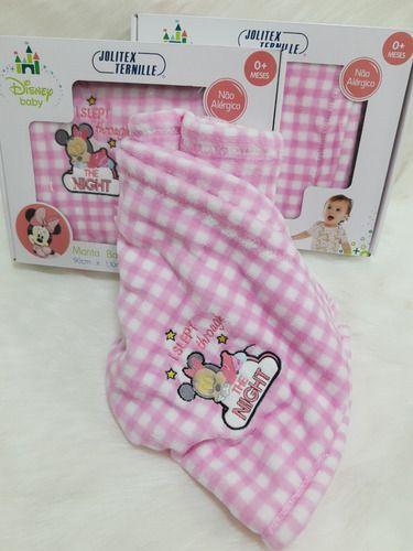 Imagem de Manta / Cobertor Bordada Jolitex Disney Bebe Minnie Dormindo