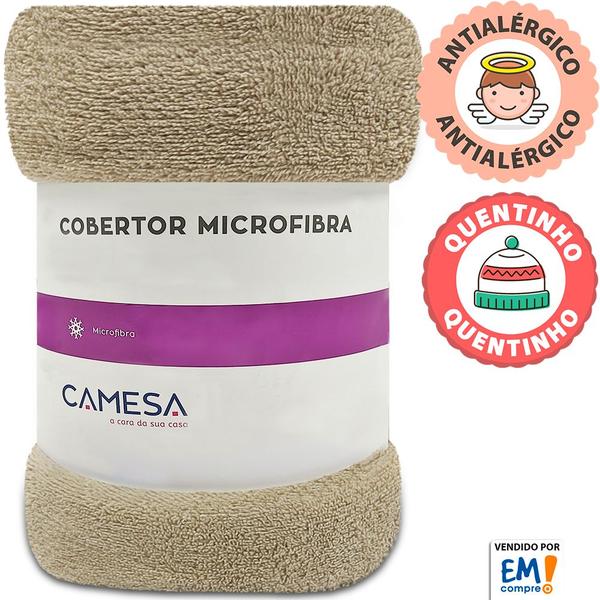 Imagem de Manta Cobertor Casal 180x220cm Microfibra Soft Macia Fleece  Camesa - Emcompre