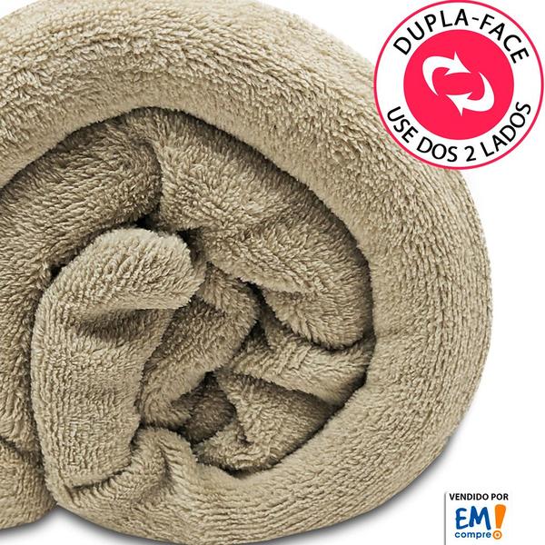 Imagem de Manta Cobertor Queen 220x240cm Microfibra Soft Macia Fleece  Camesa - Emcompre