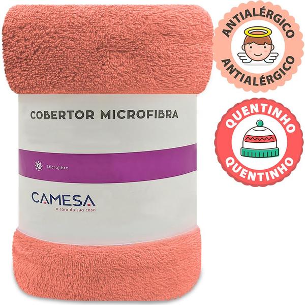 Imagem de Manta Cobertor Queen 220x240cm Microfibra Soft Macia Fleece  Camesa - Emcompre