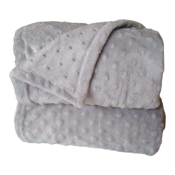 Imagem de Manta Cobertor Soft Plush Para Bebê Bolinhas Pipoquinha Enxoval Gêmeos Inverno Antialérgico