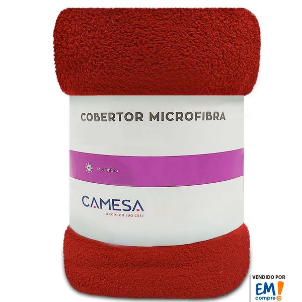 Imagem de Manta Cobertor Solteiro 150x220cm Microfibra Soft Macia Fleece  Camesa - Emcompre