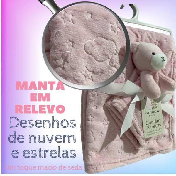 Imagem de Manta com naninha tam unico - urso