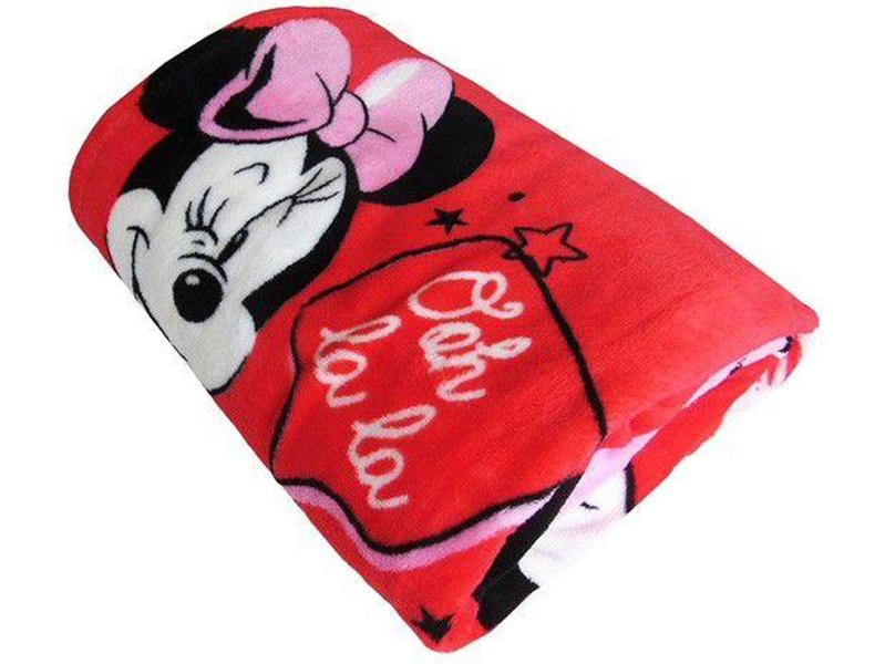 Imagem de Manta Disney Jolitex Microfibra - Minnie Mouse Vermelha- Solteiro