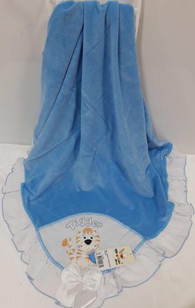 Imagem de Manta Dupla Bebê Menino Azul Plush Inverno Chuquinha Rf 2063