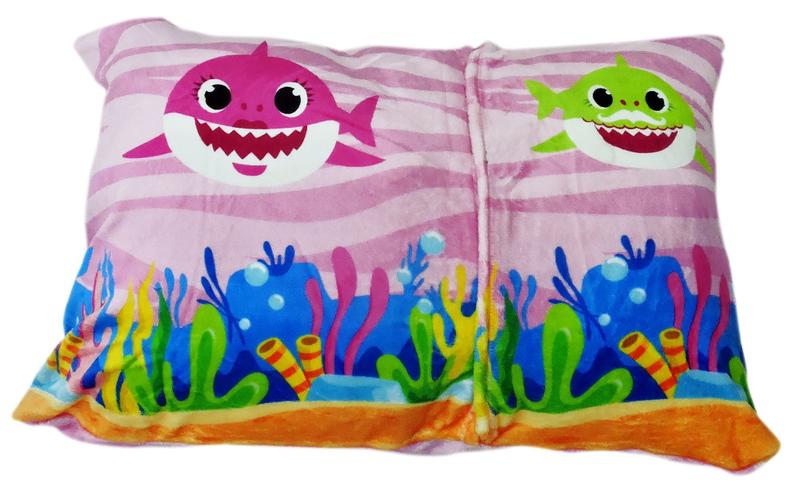 Imagem de Manta E Fronha Baby Shark Menina Cobertor Fleece Solteiro 2pç MS-BS2