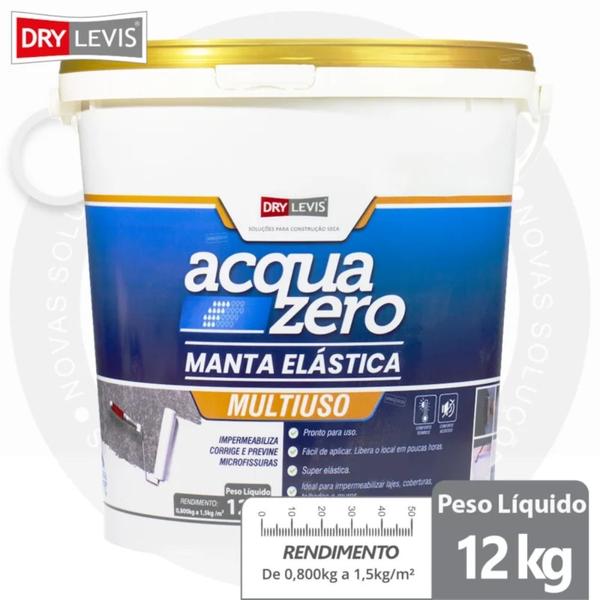 Imagem de Manta Elástica Impermeabilizante Acrílica Acqua Zero 12KG Branco