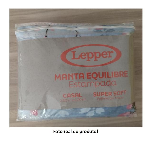 Imagem de Manta Flannel Fleece Estampada Equilibre - Casal-2,00m x 2,20m