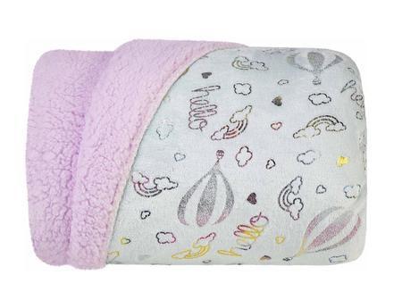 Imagem de Manta Fleece Dupla Face Solteiro Kids Glam Balões Lepper