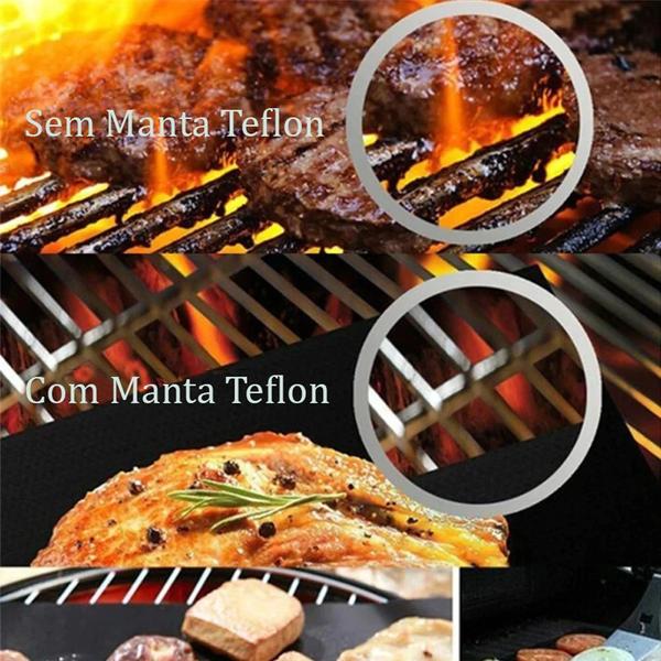 Imagem de Manta Grill Mantagrill Teflon Grelha Churrasco