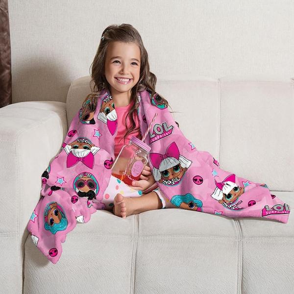 Imagem de Manta Infantil Super Soft Poliéster Divertida Personagens Menina Menino 1,25m x 1,50 - Lepper Kids