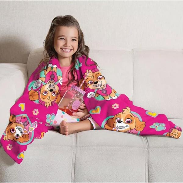 Imagem de Manta Infantil Super Soft Poliéster Divertida Personagens Menina Menino 1,25m x 1,50 - Lepper Kids