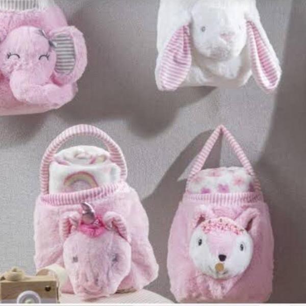 Imagem de Manta Le Petit Corttex Menina Bolsa Bichinho Para Bebê