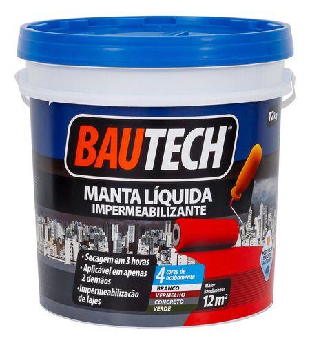 Imagem de Manta Liquida Acrilica Profissional Cinza 12kg - Bautech