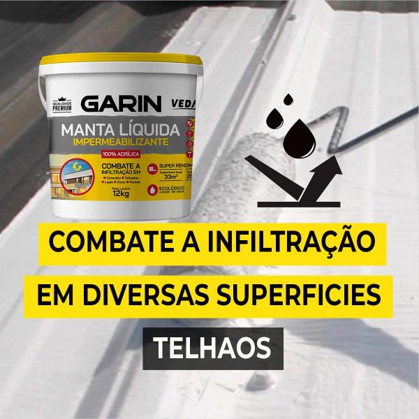 Manta Líquida Emborrachada Impermeabilizante Garin 12kg Imagem de Manta Líquida Emborrachada Impermeabilizante Garin 12kg