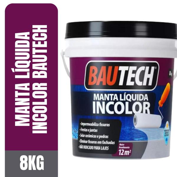 Imagem de Manta Liquida Impermeabilizante Elástica Incolor 8kg Bautech