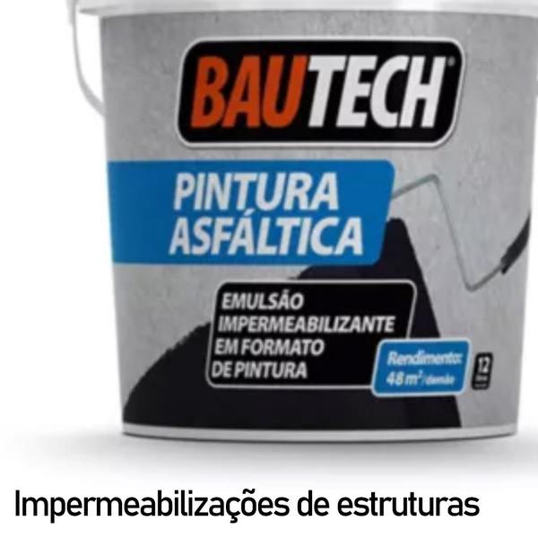 Imagem de Manta Líquida Impermeabilizante para Concreto Branco Bautech 12 Kg