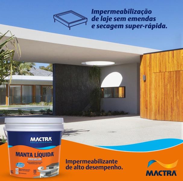 Imagem de Manta Liquida Impermeabilizante para Laje Branca 12kg  Mactra