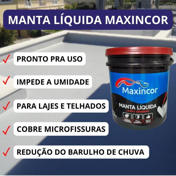 Imagem de Manta Liquida Para Telhado Laje À Prova De Agua 18L Branco