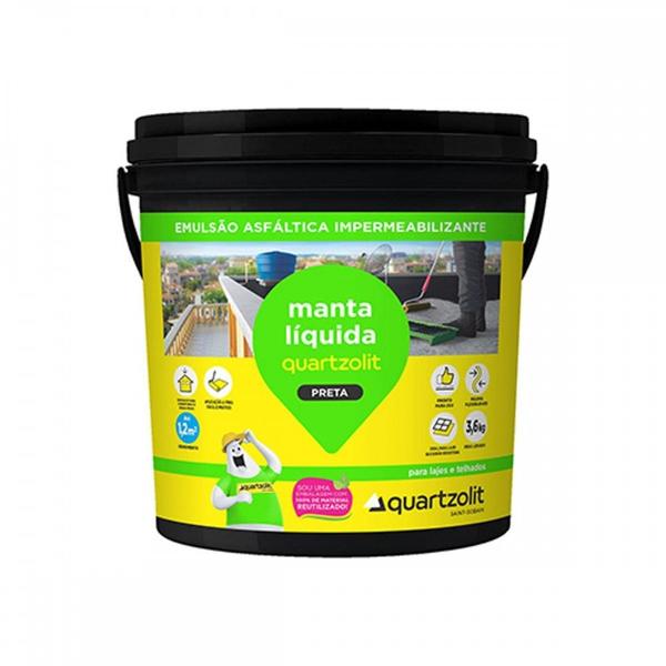 Imagem de Manta Liquida Quartzolit Preto  3,6Kg