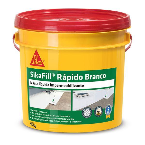 Imagem de Manta Líquida Sikafill Rápido Branco 15Kg Sika