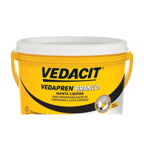 Manta liquida vedapren branca base acril 4,5kg vedacit Imagem de Manta liquida vedapren branca base acril 4,5kg vedacit