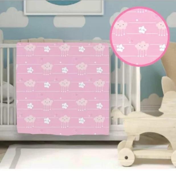 Imagem de Manta LUXO para Bebê Cobertor Flannel Prime Baby Infantil Para Berço para 90cm x110cm