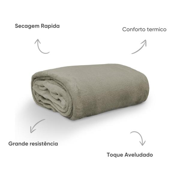 Imagem de Manta Macia Para Cama Casal - 220g/m