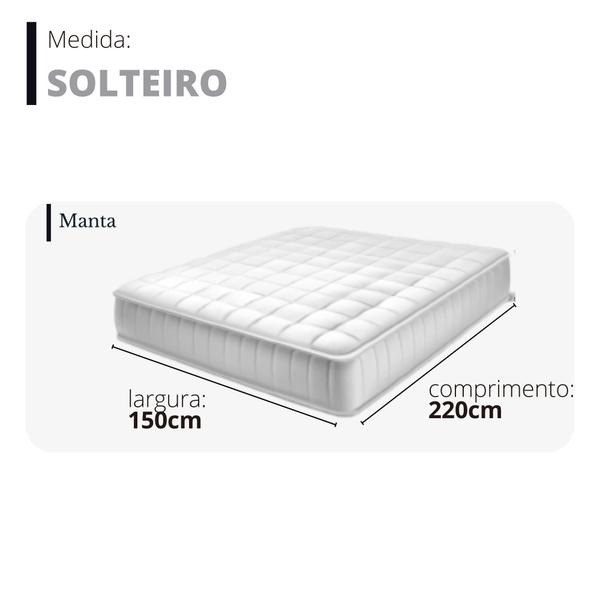 Imagem de Manta Macia Para Cama Solteiro - 220g/m