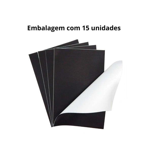 Imagem de Manta Magnética Adesivada Imã p/ Foto 8x10cm 15 Unidades