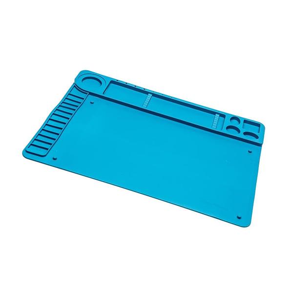 Imagem de Manta Magnética Antiestática Silicone Porta Objetos 480X360MM - Azul