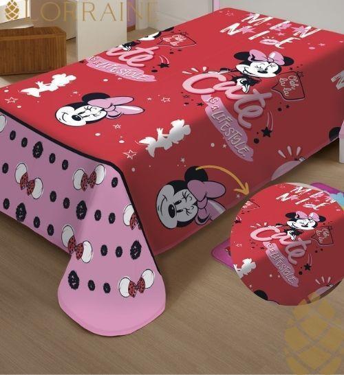 Imagem de Manta Micro Solteiro 200X150 Fun Não Alérgica Minnie Mouse