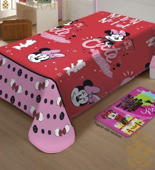 Imagem de Manta Micro Solteiro 200X150 Fun Não Alérgica Minnie Mouse