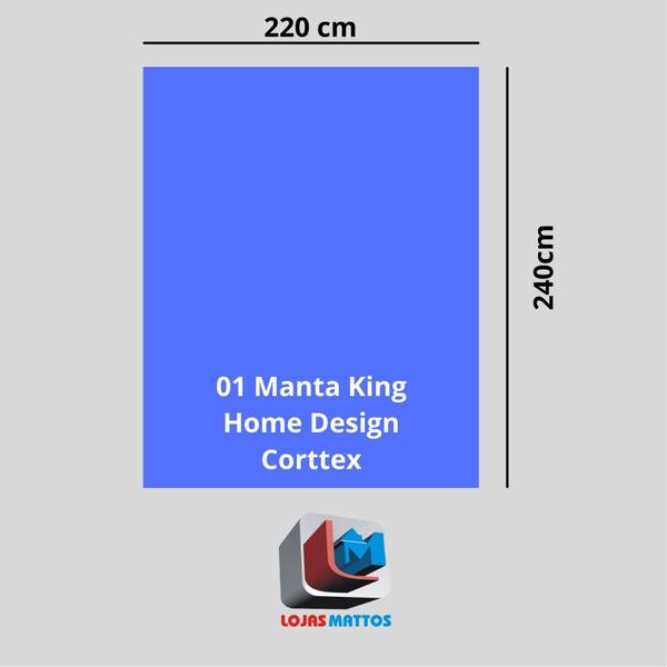 Imagem de Manta Microfibra King Corttex Home Design Antialérgico Cores