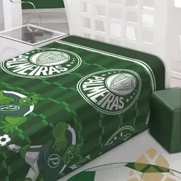 Imagem de Manta Microfibra Solteiro Jolitex Fun Palmeiras