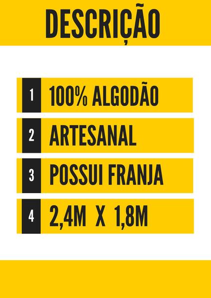 Imagem de Manta para Sofá 2,40 x 1,80 na cor Crua 100% Algodão Luxo