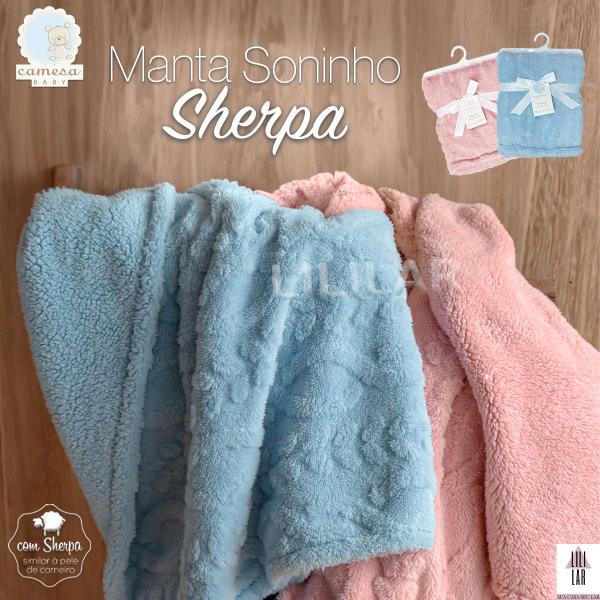 Imagem de Manta Sherpa Soninho para Bebê Cobertor Microfibra Infantil