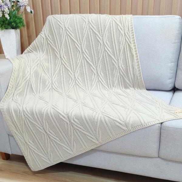 Imagem de Manta Sofa Trico Decorativa 150x90cm Usufruto Tricot c2