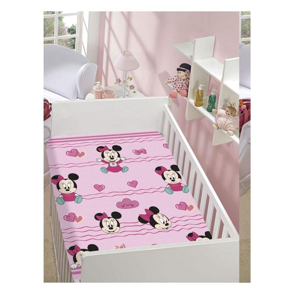 Imagem de Manta Soft Berço Baby Disney Minnie Menina Coração Jolitex