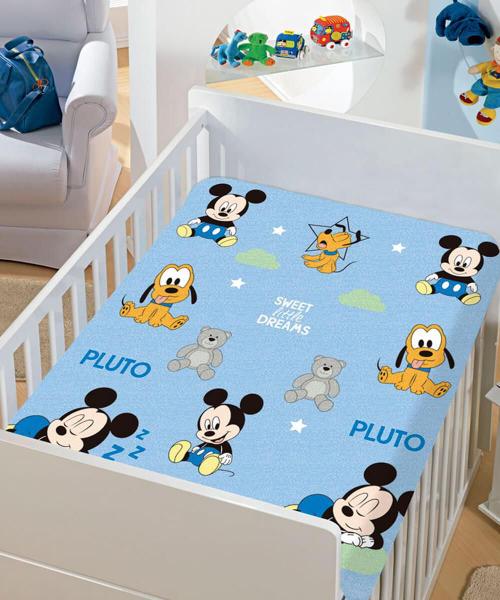 Manta Soft Disney Infantil Mickey Azul Jolitex 90X110Cm Imagem de Manta Soft Disney Infantil Mickey Azul Jolitex 90X110Cm
