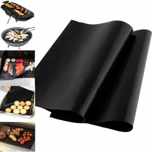 Imagem de Manta teflon grill tapete churrasqueira 40cm 33cm ultra fino