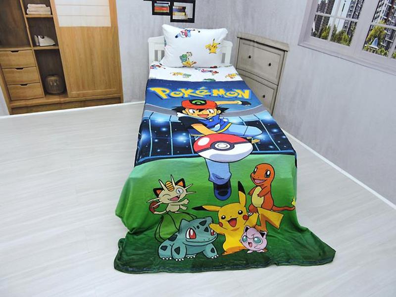 Imagem de Manta Ultrasoft Lençol De Elástico Pokemon 3pçs