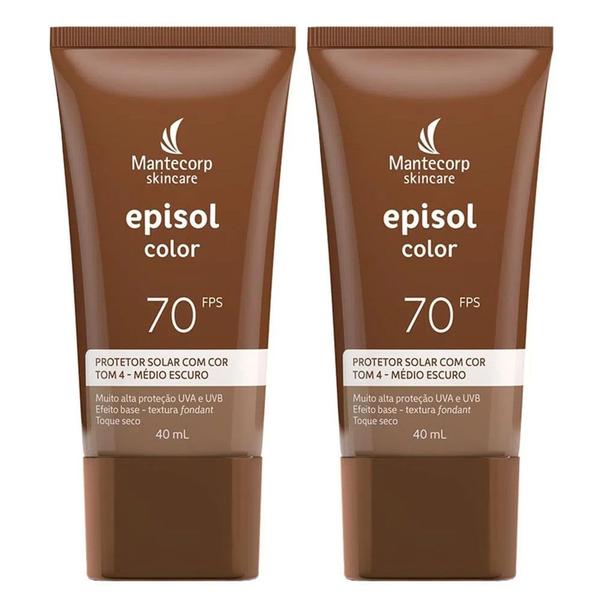 Mantecorp Skincare Episol Color Kit com 2 Protetores Solares com Cor FPS70 Tom 4 Mantecorp Skincare Episol Color Kit com 2 Protetores Solares com Cor FPS70 Tom 4